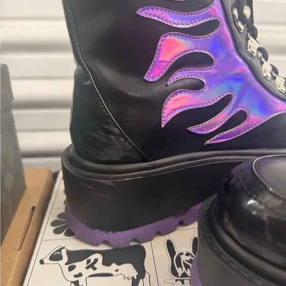 HELIOS PURPLE HOLOGRAM FLAME BOOTS - Picture 5 of 9